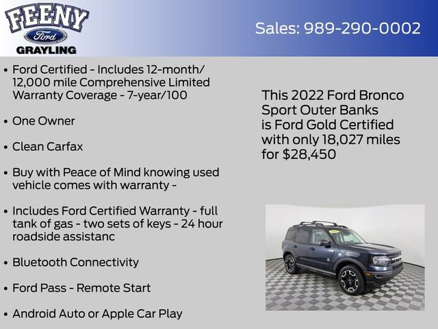 Certified 2022 Ford Bronco Sport Outer Banks w/ Tech Package image 5