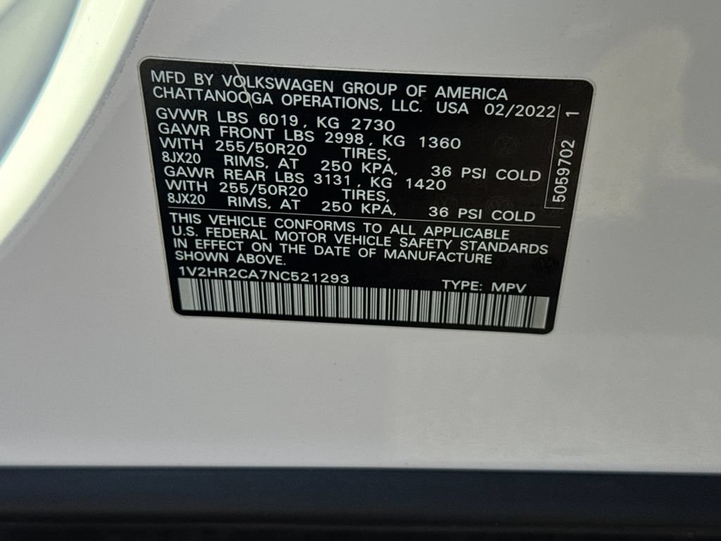 Used 2022 Volkswagen Atlas SE AWD/4WD image 28