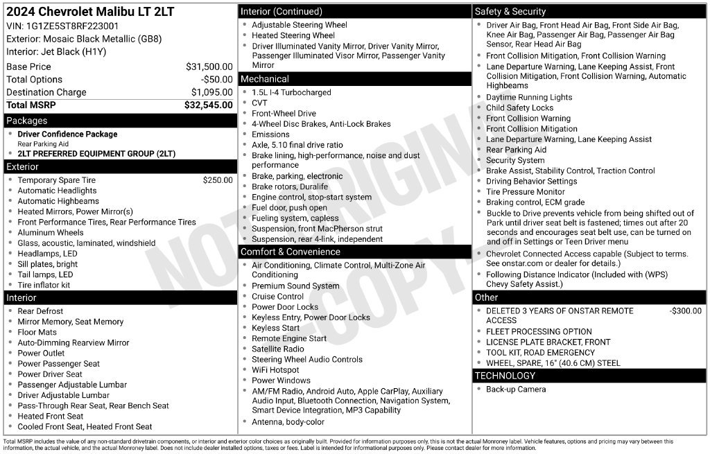 Used 2024 Chevrolet Malibu LT FWD image 3