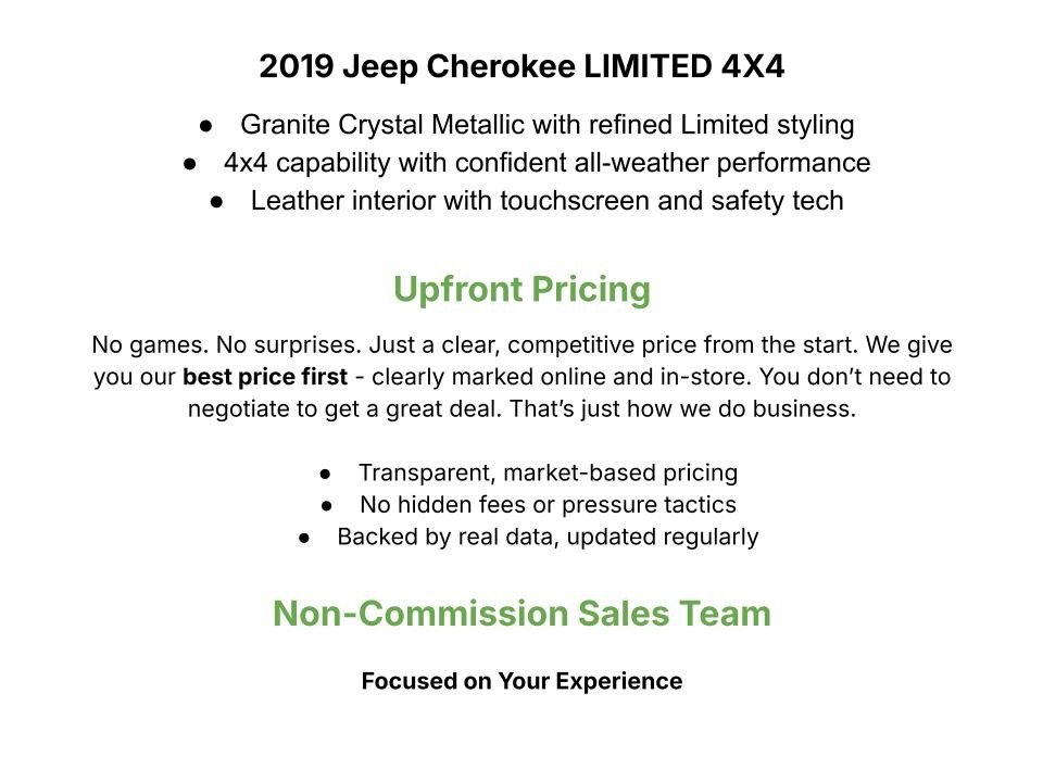 Used 2019 Jeep Cherokee Limited AWD/4WD image 3
