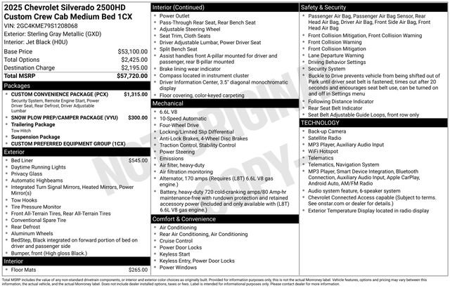 Certified 2025 Chevrolet Silverado 2500 Custom w/ Custom Convenience Package AWD/4WD image 29