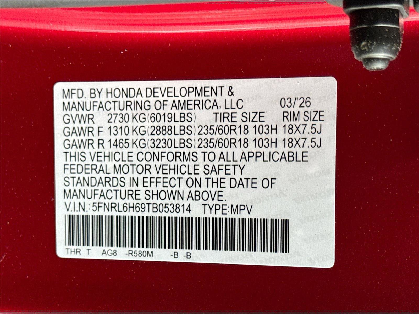 New 2026 Honda Odyssey EX-L image 22