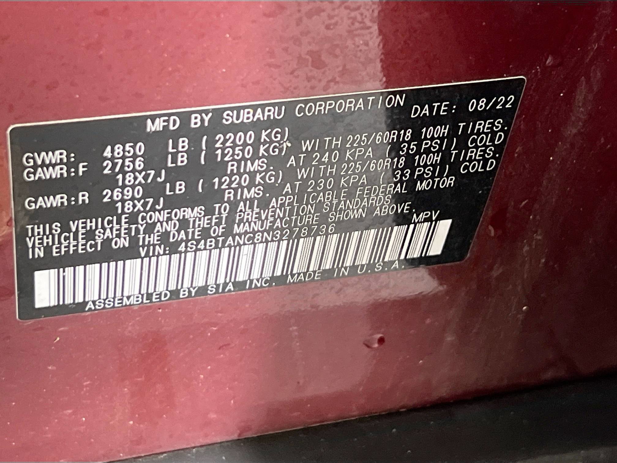 Used 2022 Subaru Outback Limited AWD/4WD image 32