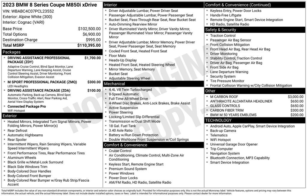Used 2023 BMW M850i xDrive Coupe image 7
