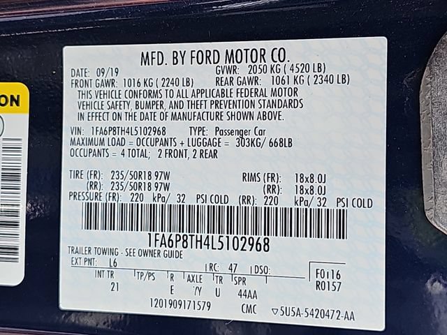 Used 2020 Ford Mustang Coupe w/ Equipment Group 101A RWD image 37