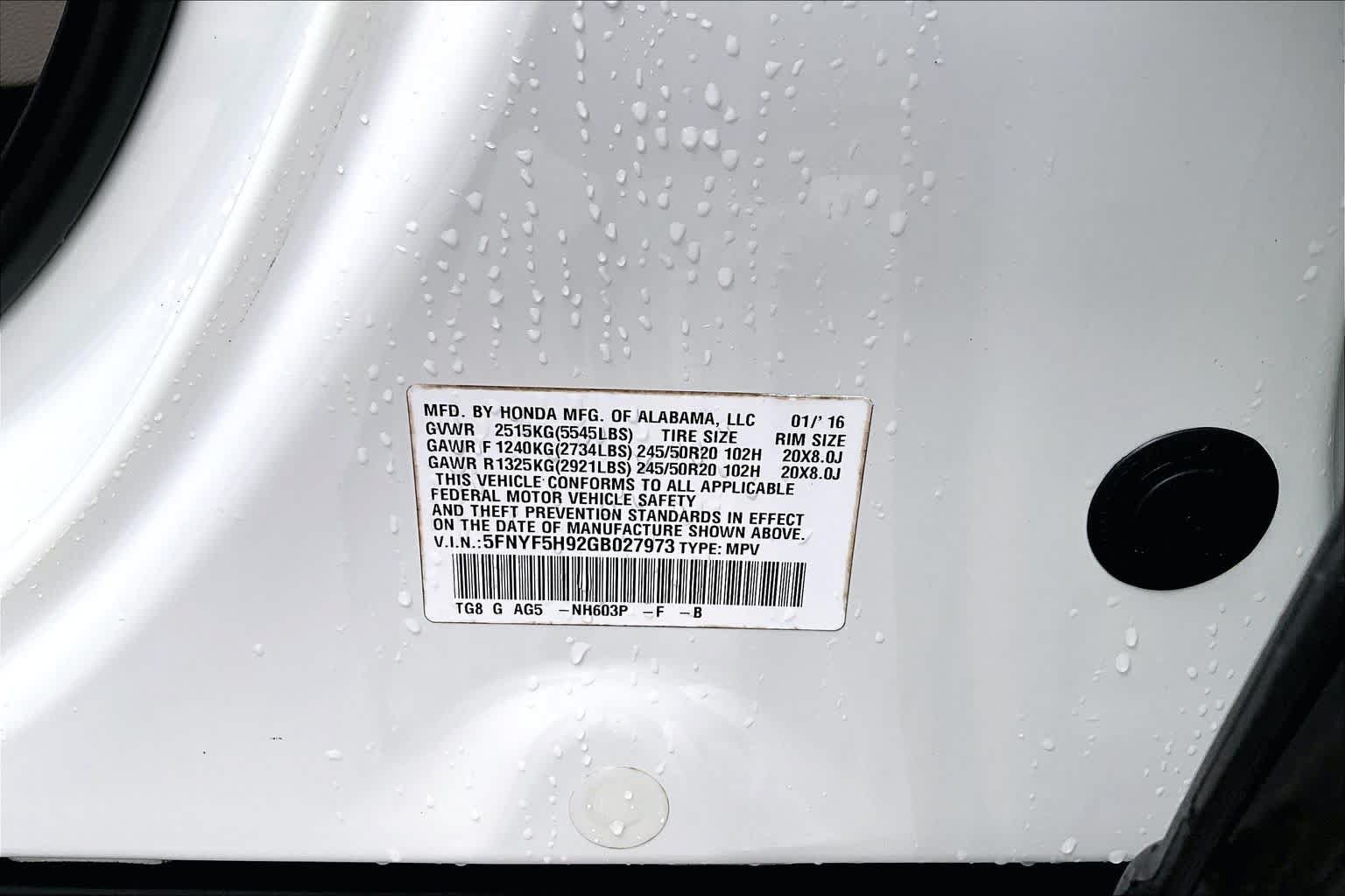 Used 2016 Honda Pilot Touring image 37