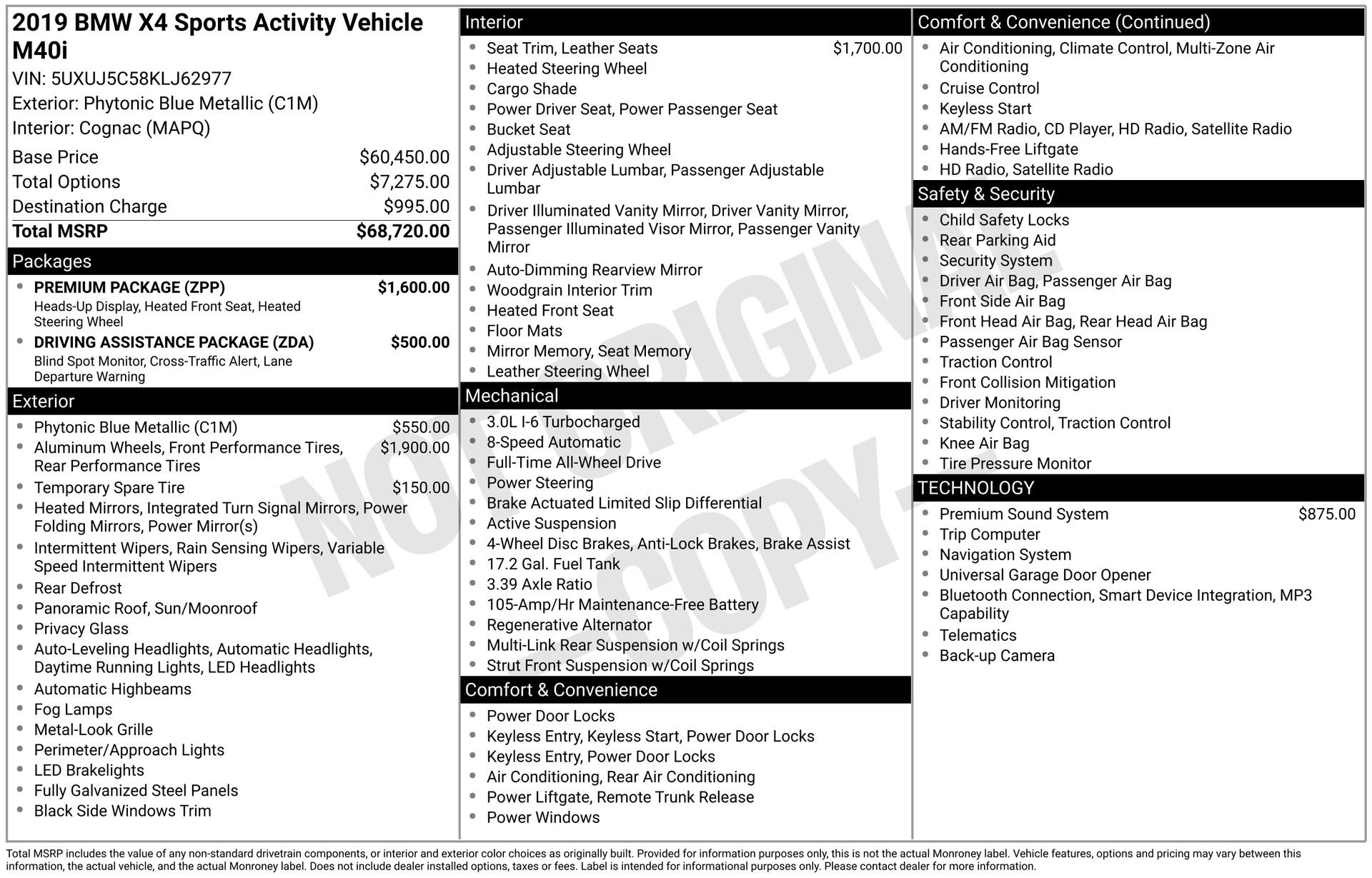 Used 2019 BMW X4 M40i w/ Premium Package image 24