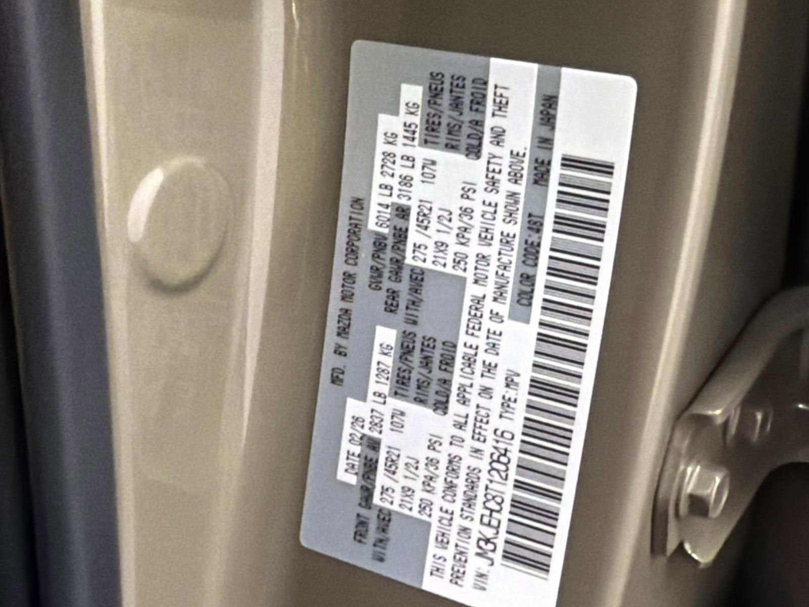 New 2026 MAZDA CX-70 3.3 Turbo S w/ Premium Plus image 37