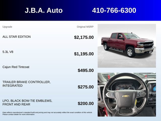 Used 2018 Chevrolet Silverado 1500 LT w/ All Star Edition AWD/4WD image 5