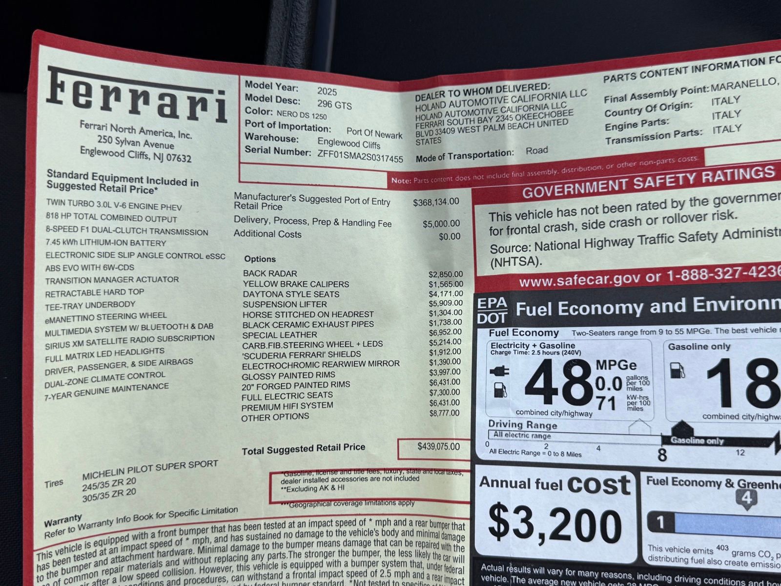 Used 2025 Ferrari 296 GTS image 49