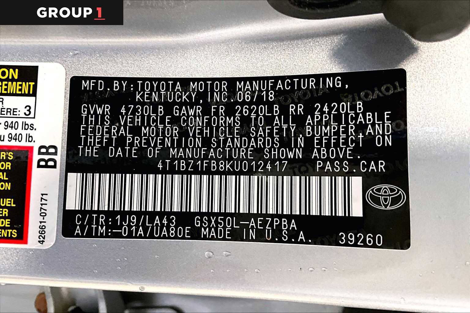 Certified 2019 Toyota Avalon Limited w/ All Weather Liner Package image 37