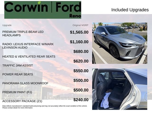 Used 2023 Lexus RX 350 w/ Accessory Package (Z1) AWD/4WD image 3