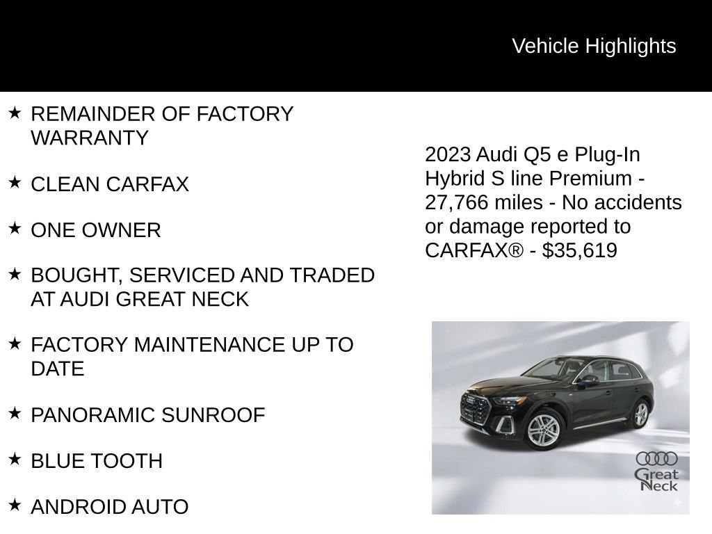 Used 2023 Audi Q5 e Premium w/ Convenience Package image 9