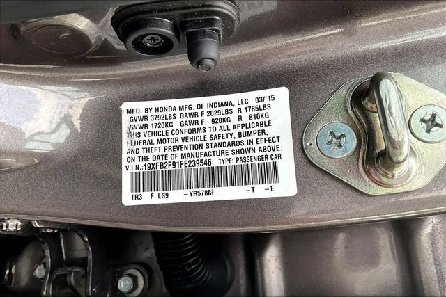 Used 2015 Honda Civic EX-L image 18