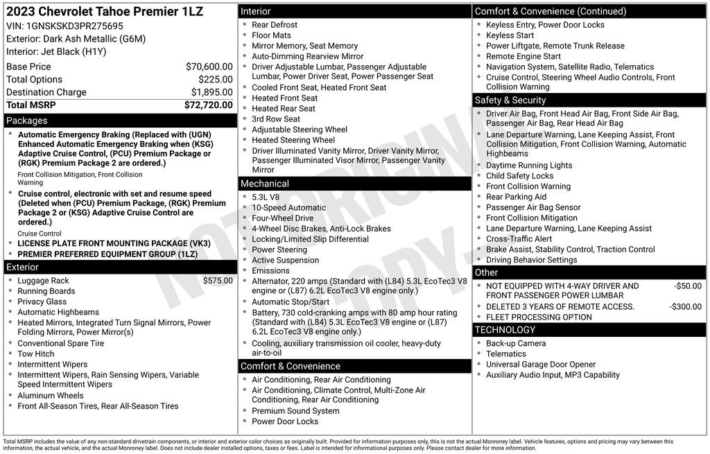 Used 2023 Chevrolet Tahoe Premier image 62