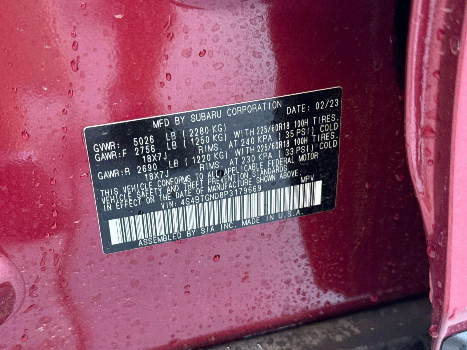 Used 2023 Subaru Outback Limited XT image 34