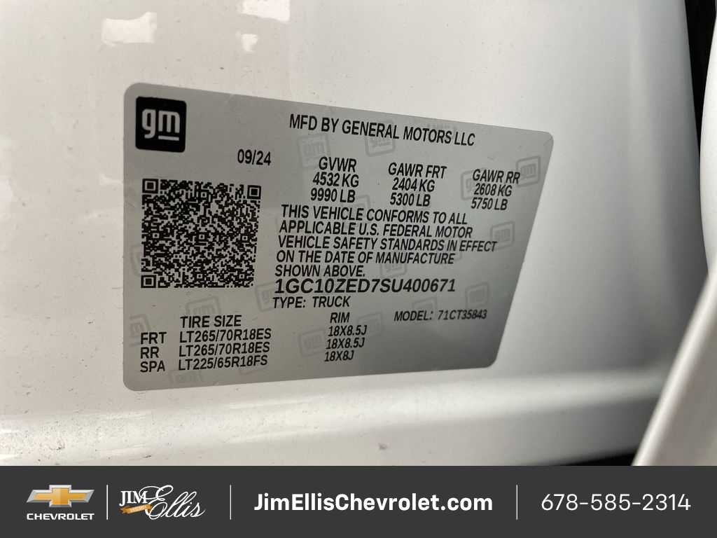 New 2025 Chevrolet Silverado EV LT image 70