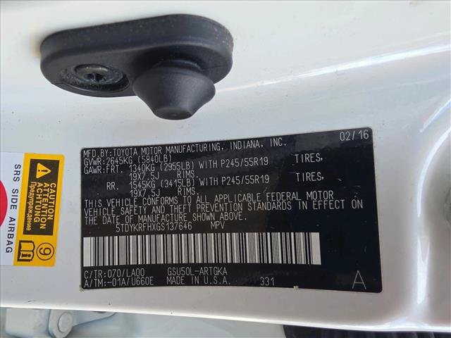 Used 2016 Toyota Highlander Limited FWD image 28