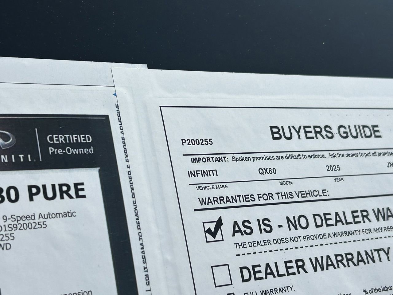 Certified 2025 INFINITI QX80 Pure w/ Cargo Package image 36