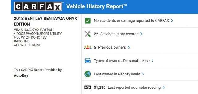 Used 2018 Bentley Bentayga Onyx Edition AWD/4WD image 5