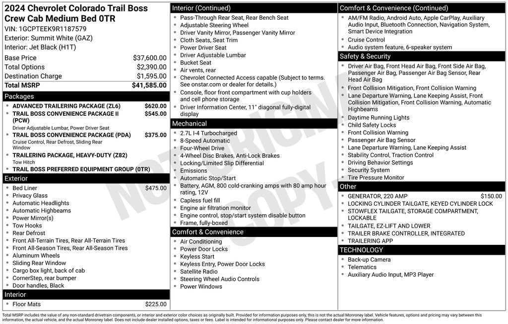 Certified 2024 Chevrolet Colorado Trail Boss w/ Advanced Trailering Package image 7
