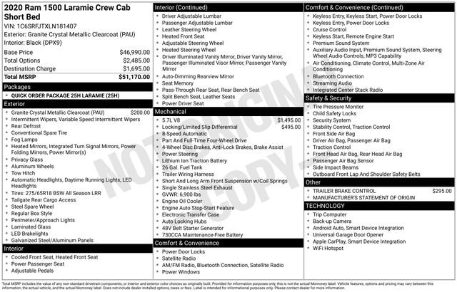 Used 2020 RAM 1500 Laramie image 36