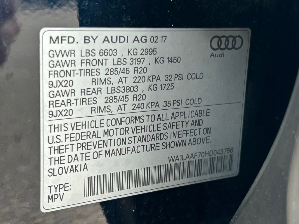 Used 2017 Audi Q7 3.0T Premium Plus w/ Premium Plus Package AWD/4WD image 76