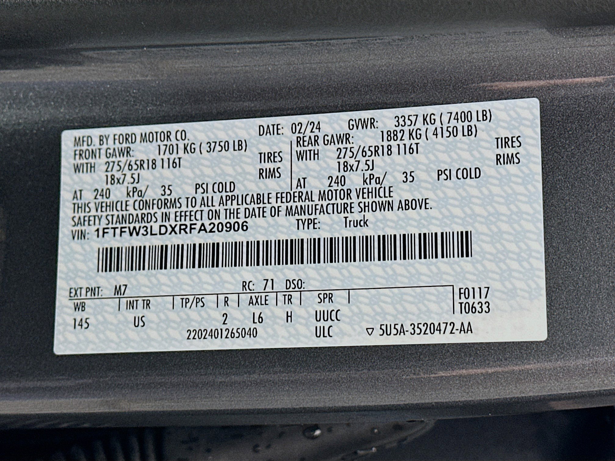 Used 2024 Ford F150 XLT w/ Equipment Group 302A MID image 12