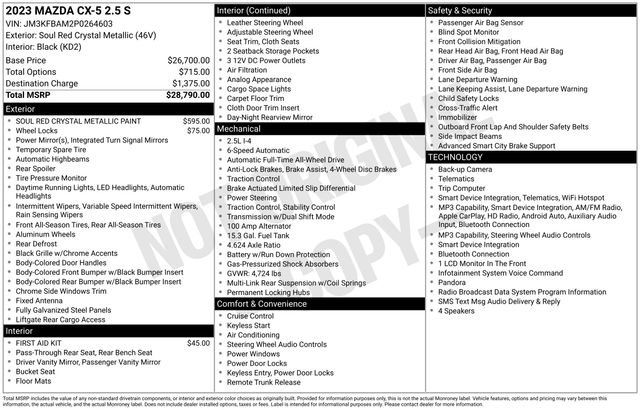 Used 2023 MAZDA CX-5 AWD 2.5 S image 29