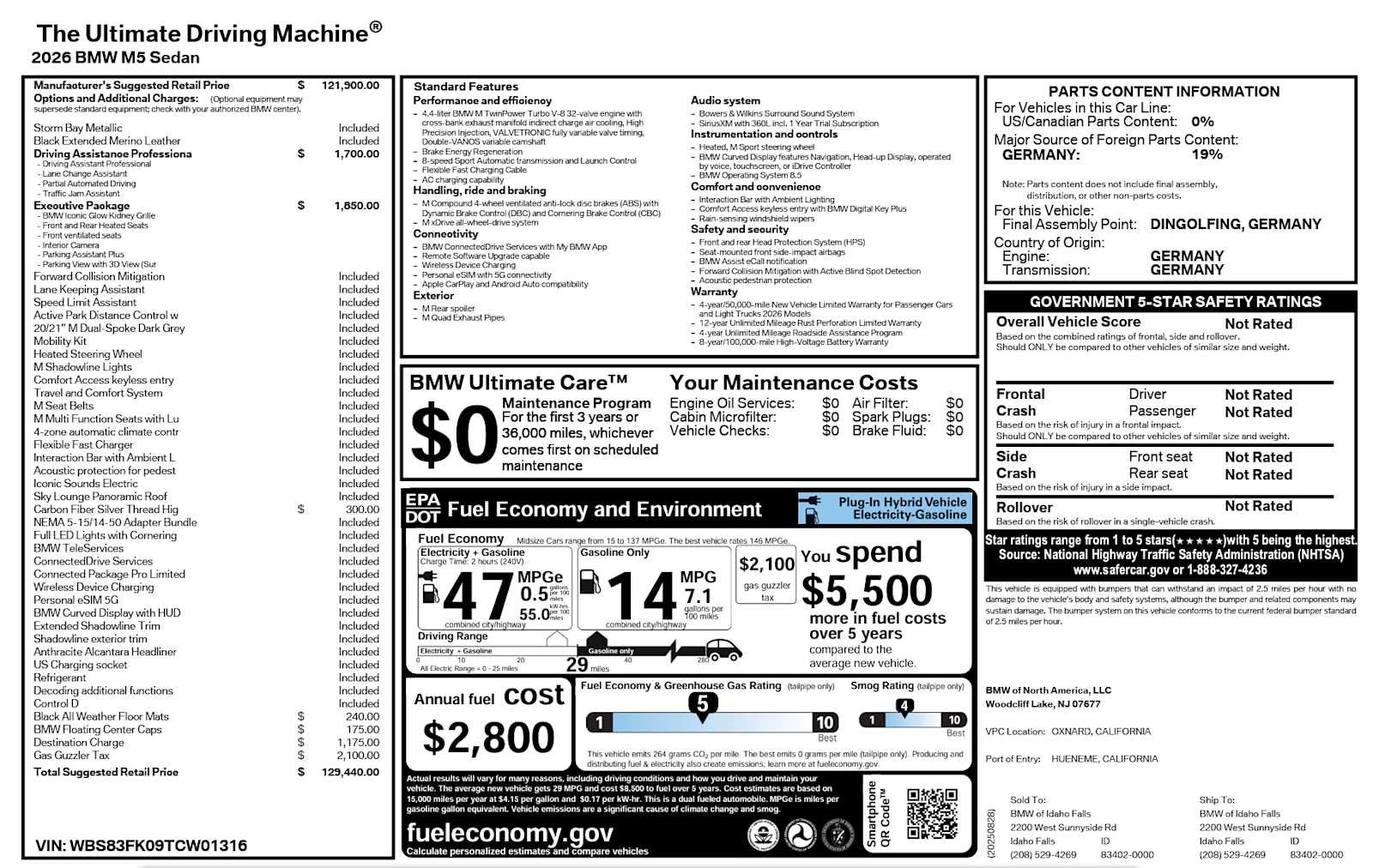 New 2026 BMW M5 w/ Executive Package image 9