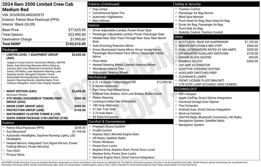 Certified 2024 RAM 3500 Limited AWD/4WD image 7