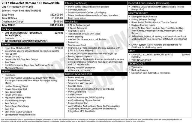 Used 2017 Chevrolet Camaro LT image 9