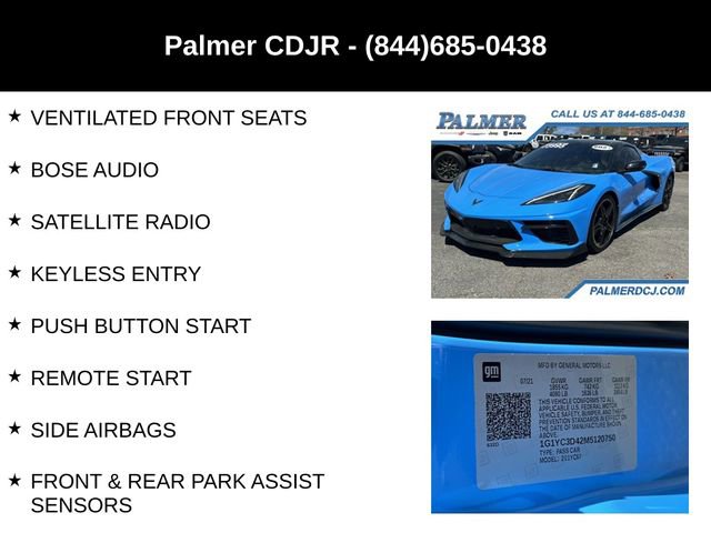 Used 2021 Chevrolet Corvette Stingray Premium Conv w/ Battery Protection Package image 12