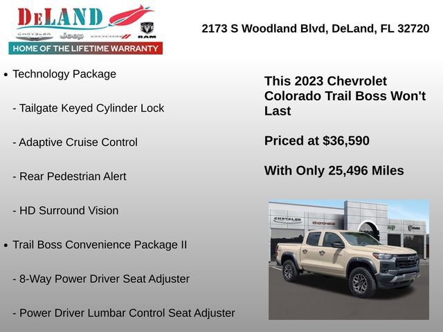 Used 2023 Chevrolet Colorado Trail Boss w/ Technology Package image 13