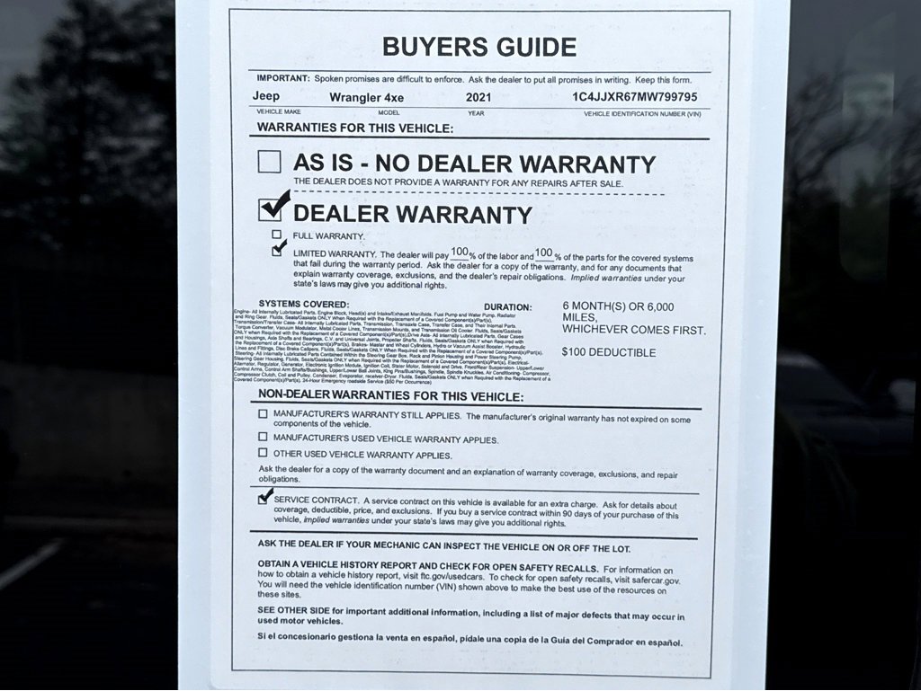 Certified 2021 Jeep Wrangler Unlimited Rubicon 4xe w/ Safety Group image 26