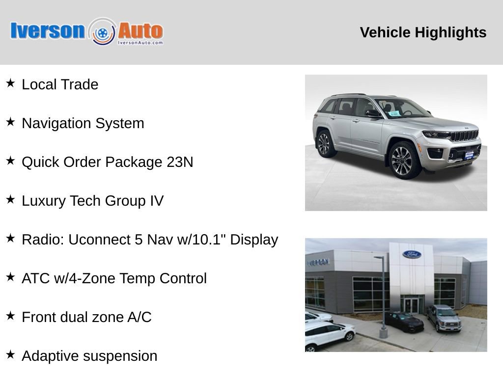 Used 2023 Jeep Grand Cherokee Overland w/ Luxury Tech Group IV image 2