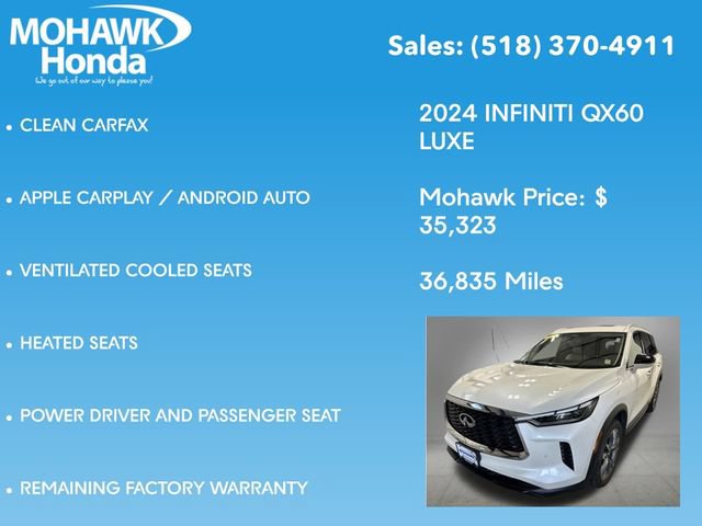 Used 2024 INFINITI QX60 Luxe AWD/4WD image 14