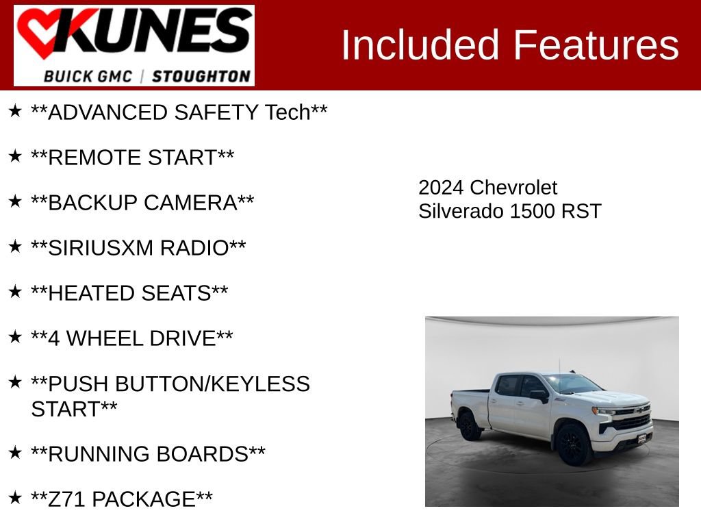 Used 2024 Chevrolet Silverado 1500 RST w/ Z71 Off-Road Package AWD/4WD image 2