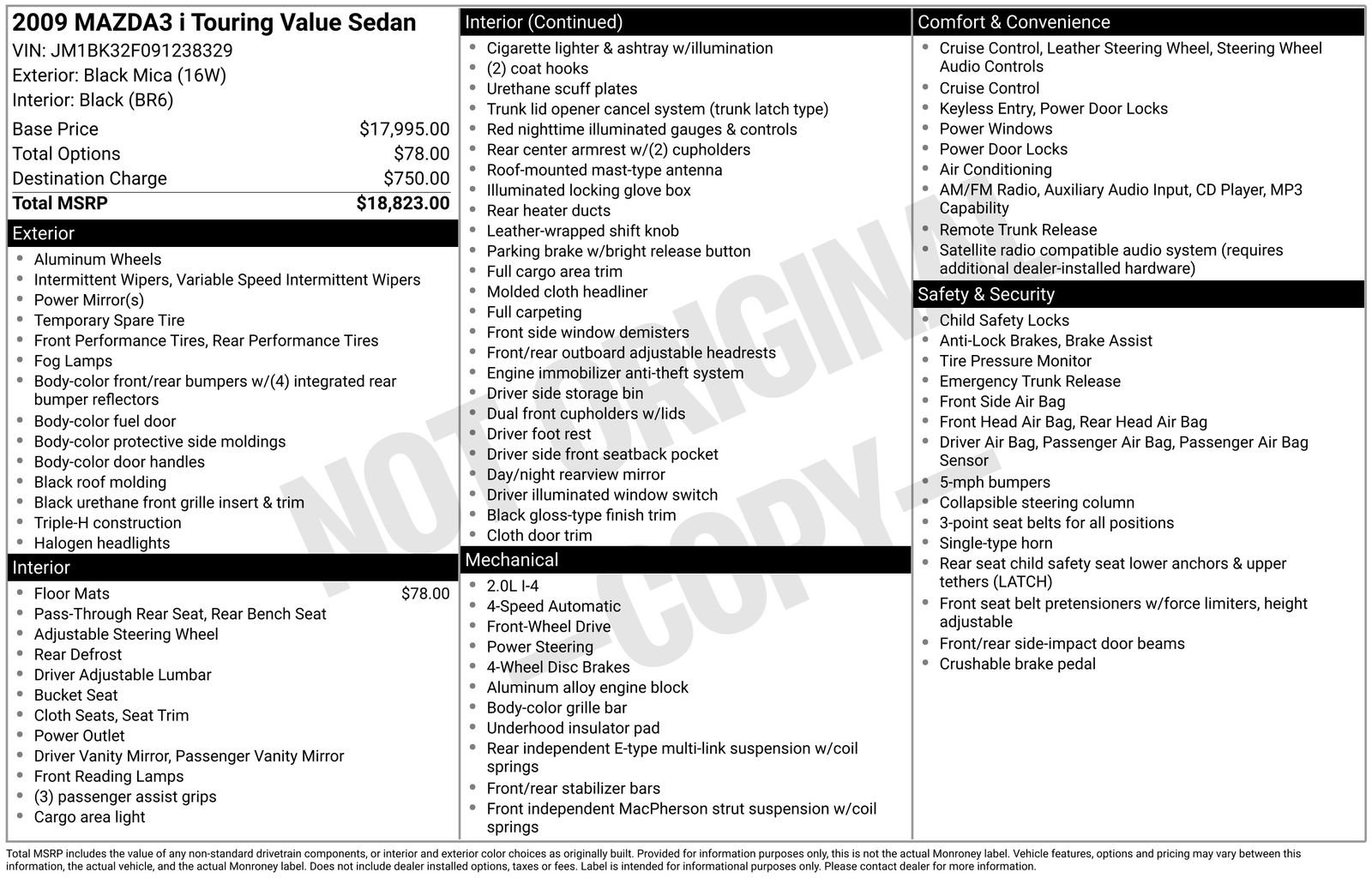 Used 2009 MAZDA MAZDA3 i Touring Value image 35