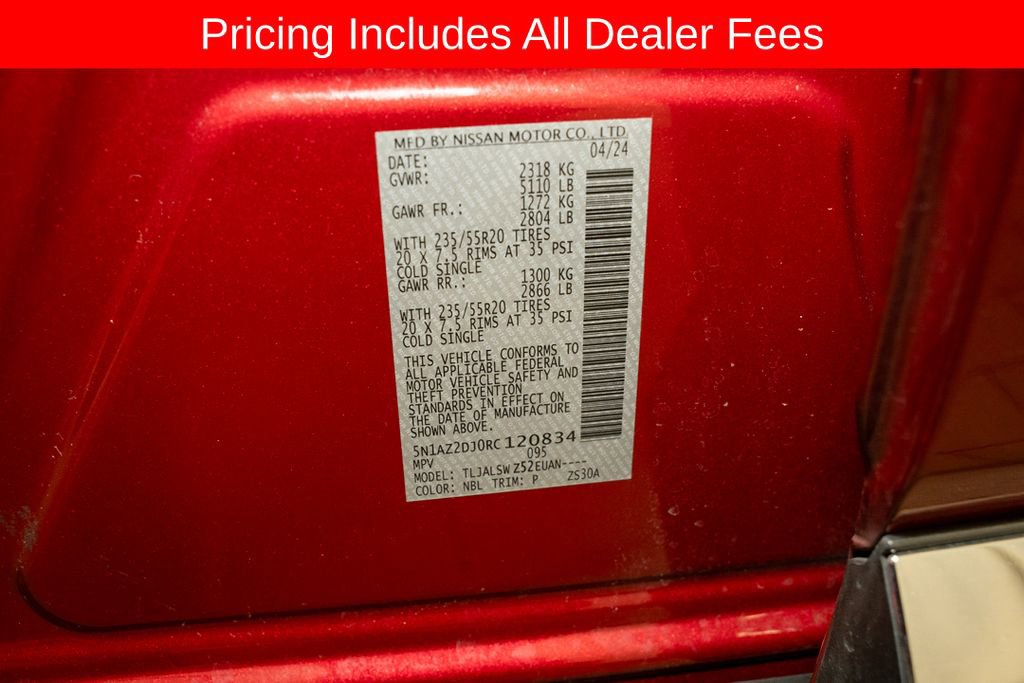 Certified 2024 Nissan Murano Platinum w/ Cargo Package FWD image 22