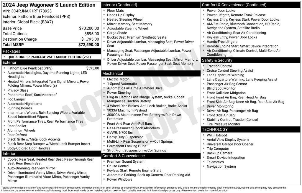 New 2024 Jeep Wagoneer Launch Edition image 9