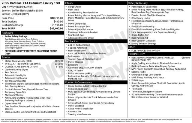 Certified 2025 Cadillac XT4 Premium Luxury FWD image 32