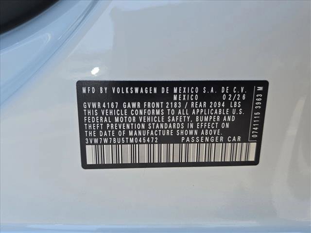 New 2026 Volkswagen Jetta SE image 20