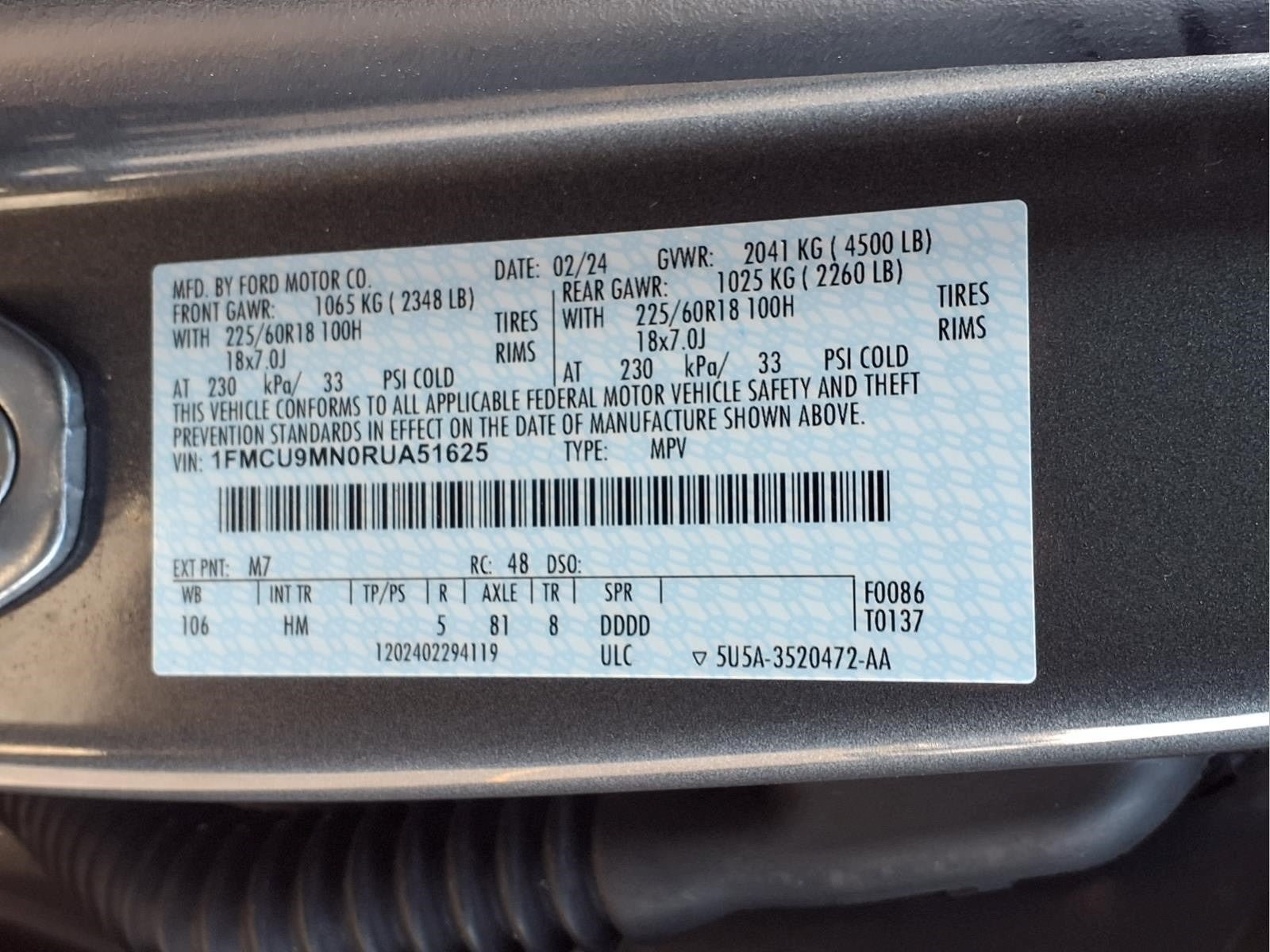 Used 2024 Ford Escape ST-Line w/ Tech Pack #1 AWD/4WD image 23