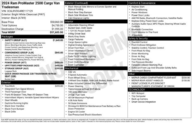 New 2024 RAM ProMaster 2500 w/ Safety Group FWD image 4
