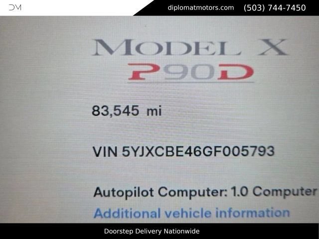 Used 2016 Tesla Model X P100D AWD/4WD image 4