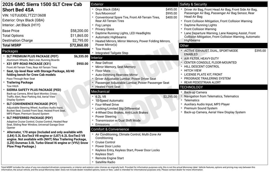 New 2026 GMC Sierra 1500 SLT w/ SLT Premium Plus Package AWD/4WD image 14