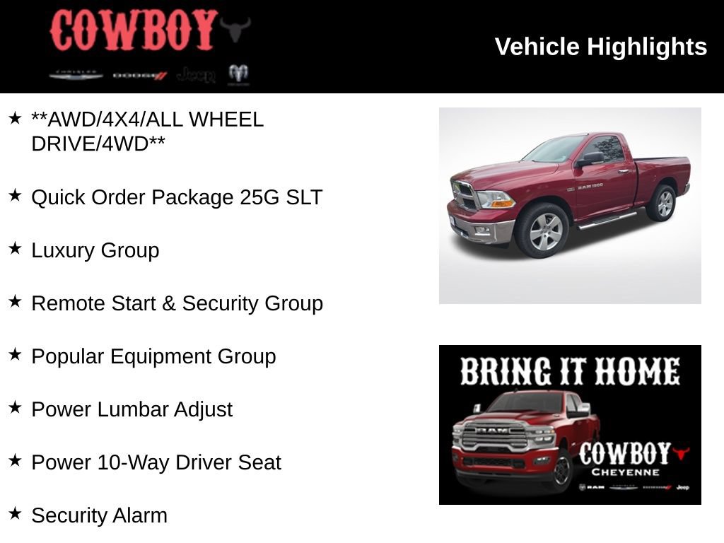 Used 2012 RAM 1500 Classic SLT w/ Popular Equipment Group AWD/4WD image 2