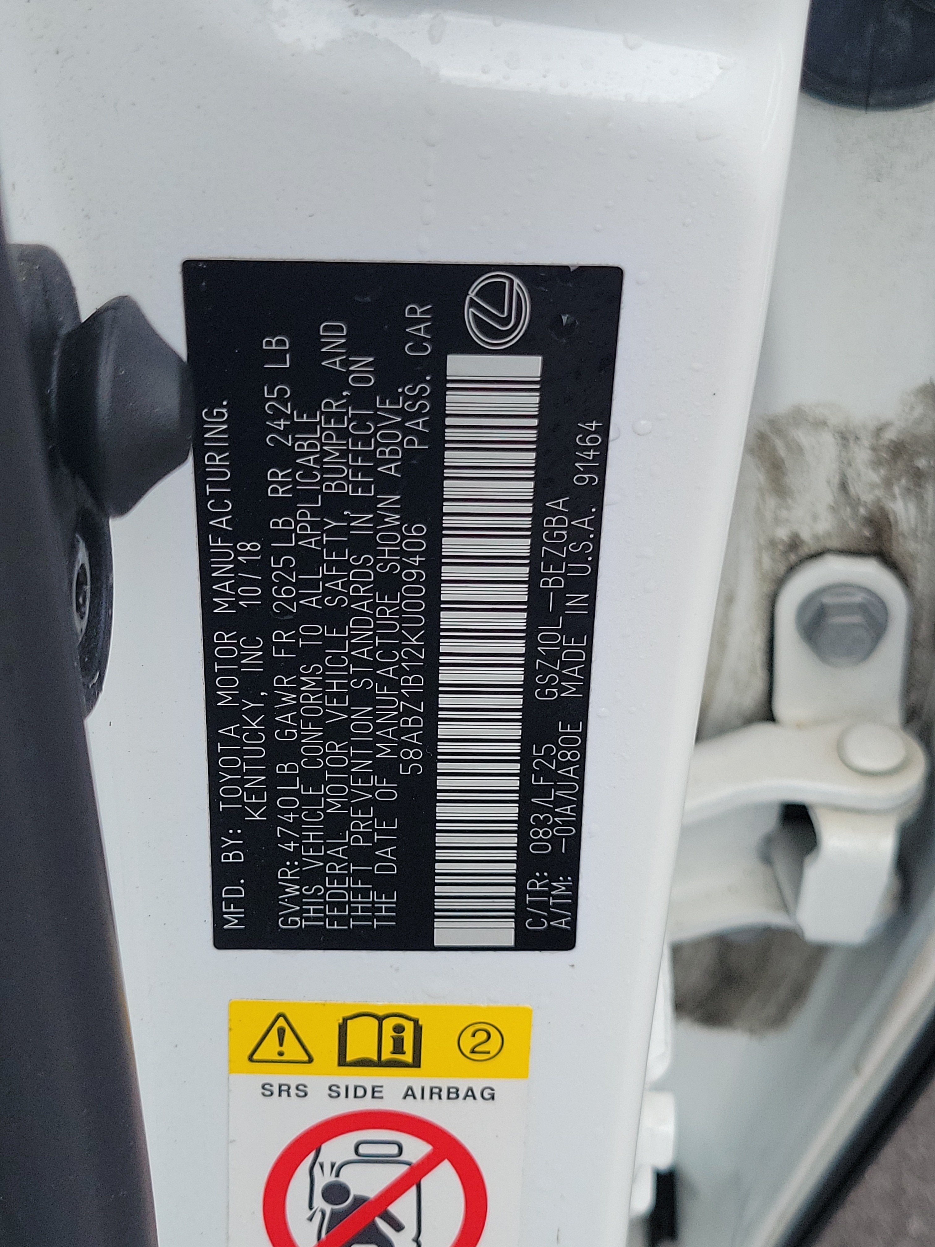 Used 2019 Lexus ES 350 F Sport w/ Accessory Package 2 FWD image 31