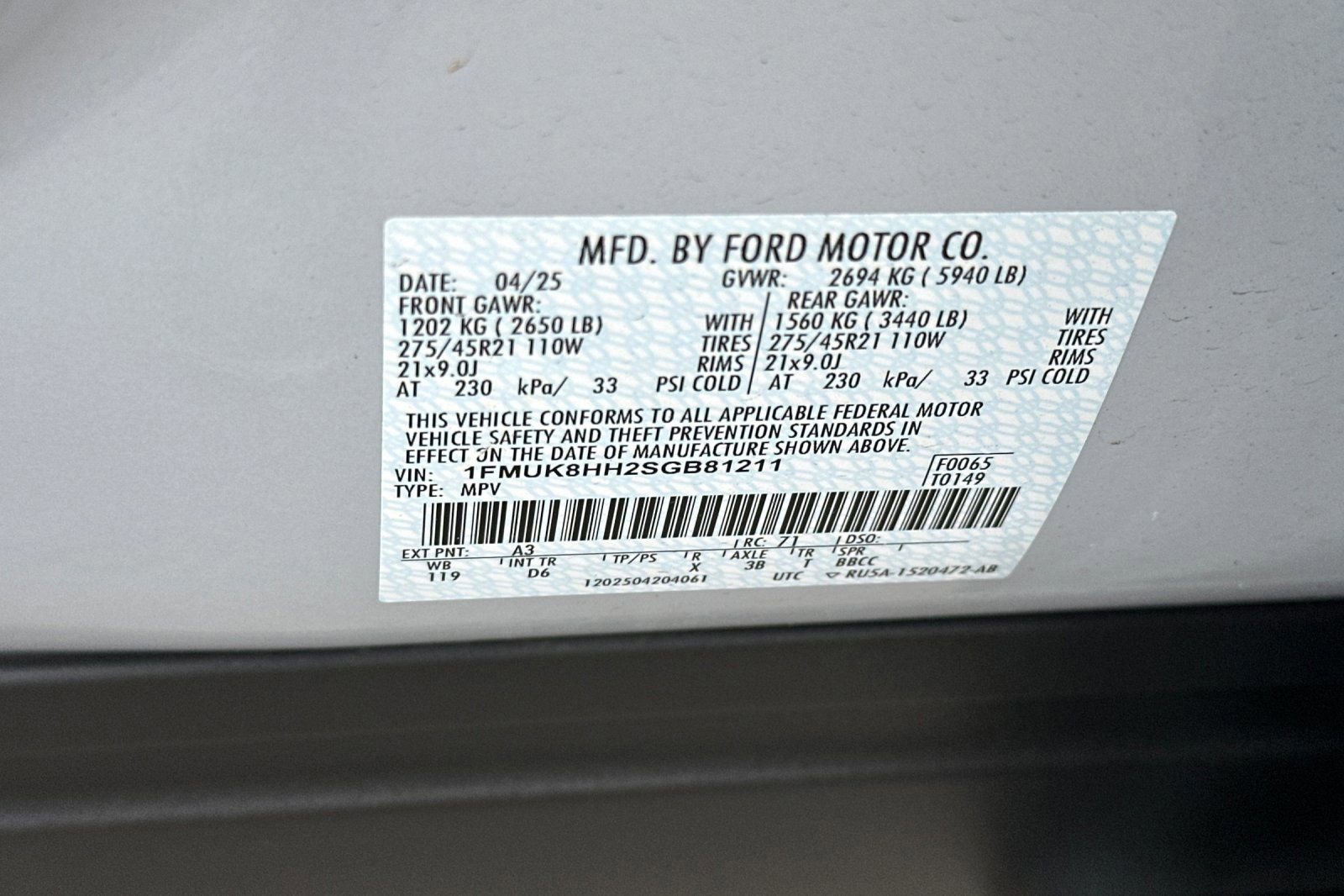 Used 2025 Ford Explorer Platinum w/ LUX Leather Package AWD/4WD image 33